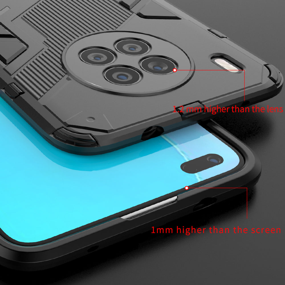 Armor Shockproof Hard PC + TPU Bumper Hybrid Protective Cover with Kickstand for Huawei nova 8i (Global Version)/Honor 50 Lite