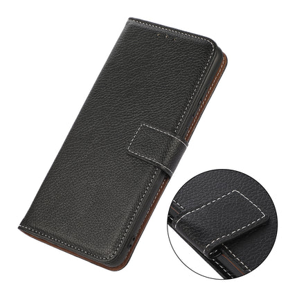 Flip Design Litchi Texture PU Leather Wallet Magnetic Closure Stand Protective Cover for Huawei nova 9