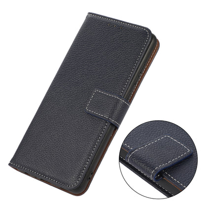 Flip Design Litchi Texture PU Leather Wallet Magnetic Closure Stand Protective Cover for Huawei nova 9