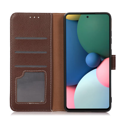 Flip Design Litchi Texture PU Leather Wallet Magnetic Closure Stand Protective Cover for Huawei nova 9