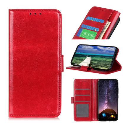 Crazy Horse Texture Soft PU Leather Flip Folio Wallet Stand Protective Phone Cover for Honor 50 Lite	/ Huawei nova 8i