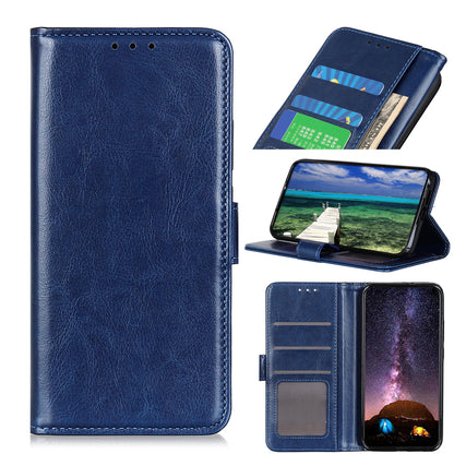 Crazy Horse Texture Soft PU Leather Flip Folio Wallet Stand Protective Phone Cover for Honor 50 Lite	/ Huawei nova 8i