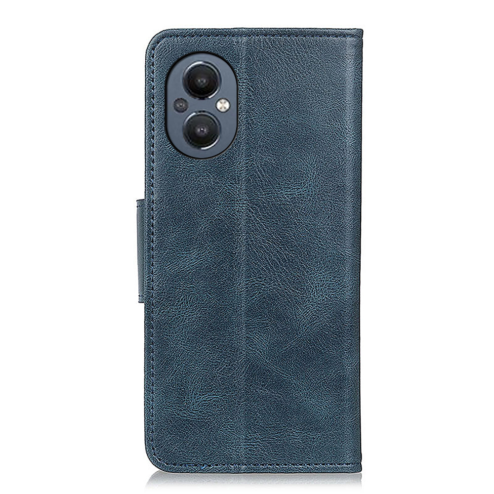 Crazy Horse Texture Wallet Stand PU Leather Magnetic Clasp Phone Case for OnePlus Nord N20 5G