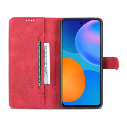 AZNS Phone Cover Magnetic Closure PU Leather Flip Wallet Case Stand Anti-fingerprint Phone Shell for Huawei P smart 2021 / Huawei Y7a