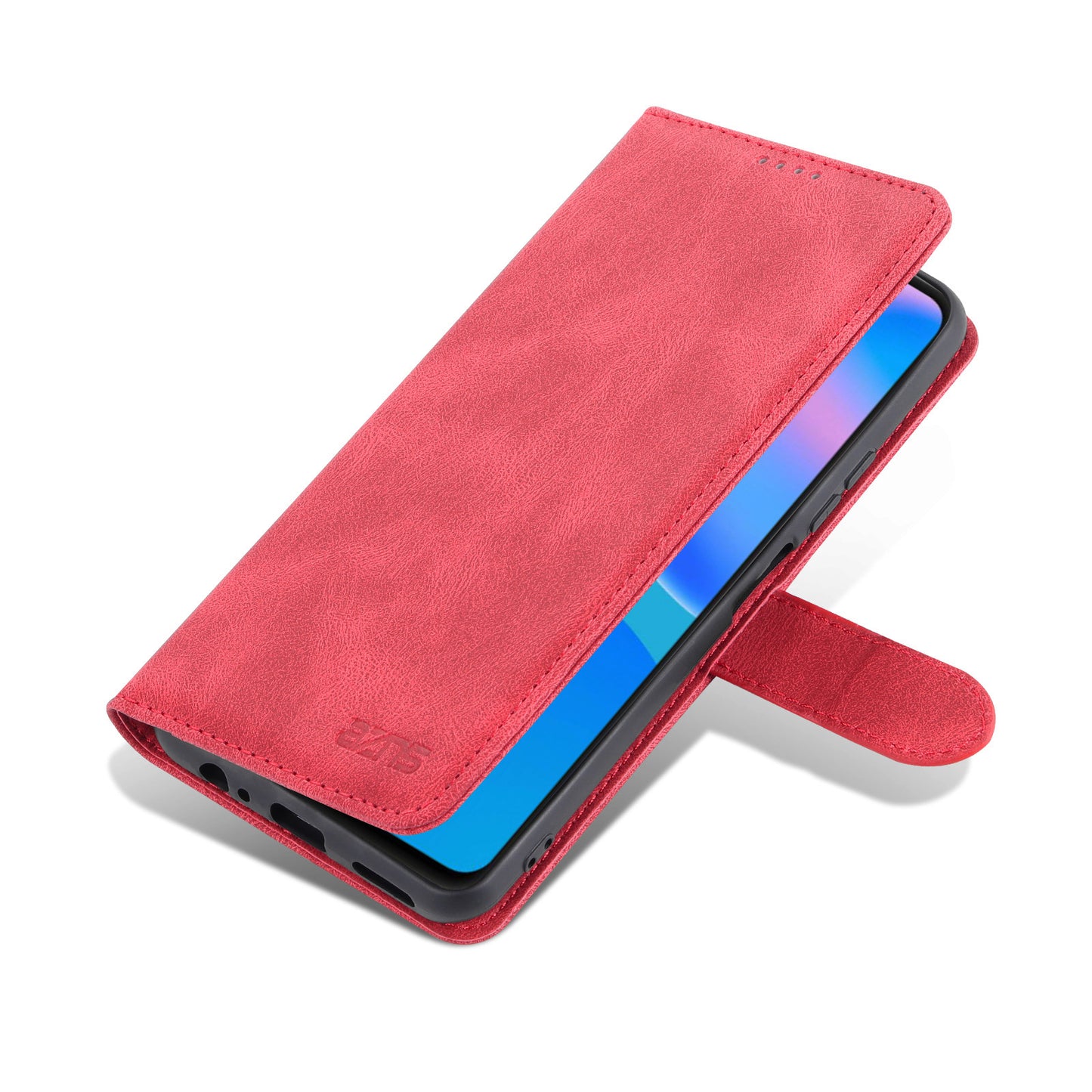 AZNS Phone Cover Magnetic Closure PU Leather Flip Wallet Case Stand Anti-fingerprint Phone Shell for Huawei P smart 2021 / Huawei Y7a