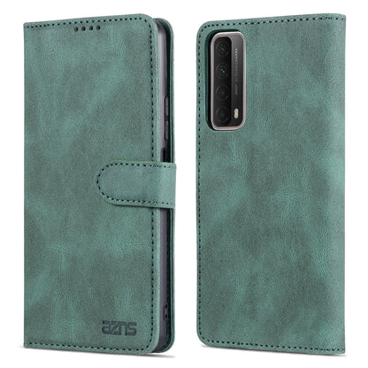 AZNS Phone Cover Magnetic Closure PU Leather Flip Wallet Case Stand Anti-fingerprint Phone Shell for Huawei P smart 2021 / Huawei Y7a