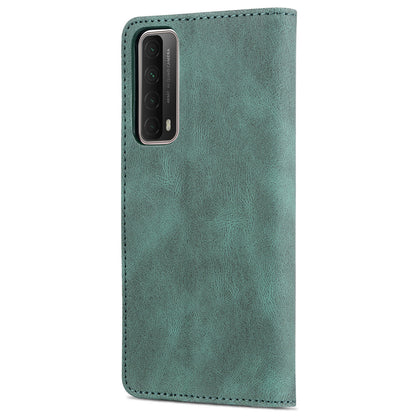 AZNS Phone Cover Magnetic Closure PU Leather Flip Wallet Case Stand Anti-fingerprint Phone Shell for Huawei P smart 2021 / Huawei Y7a