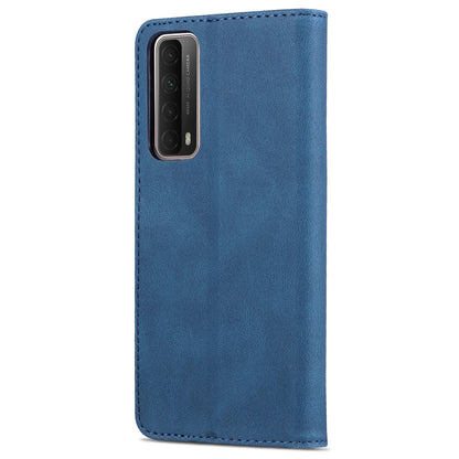 AZNS Phone Cover Magnetic Closure PU Leather Flip Wallet Case Stand Anti-fingerprint Phone Shell for Huawei P smart 2021 / Huawei Y7a