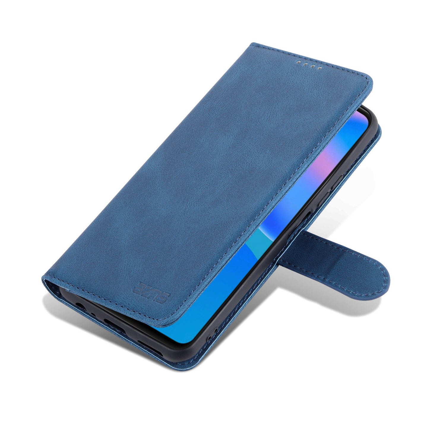 AZNS Phone Cover Magnetic Closure PU Leather Flip Wallet Case Stand Anti-fingerprint Phone Shell for Huawei P smart 2021 / Huawei Y7a