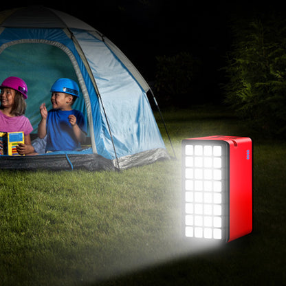 PS-10+ Solar Power Bank 100000mAh Outdoor Portable Charger with Camping Light and Phone Holder Slot Gap