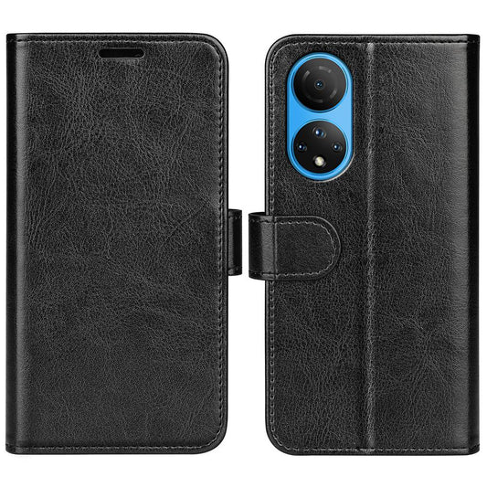 For Honor X7 Crazy Horse Texture Leather Phone Cover Folio Flip Stand Protective Case with Wallet