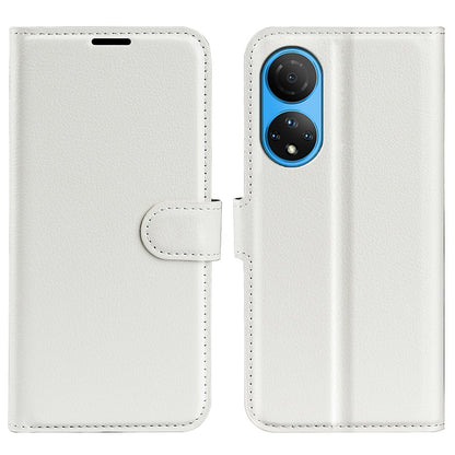 For Honor X7 Litchi Texture PU Leather Phone Full-protection Case Wallet Stand Function Shockproof Cover