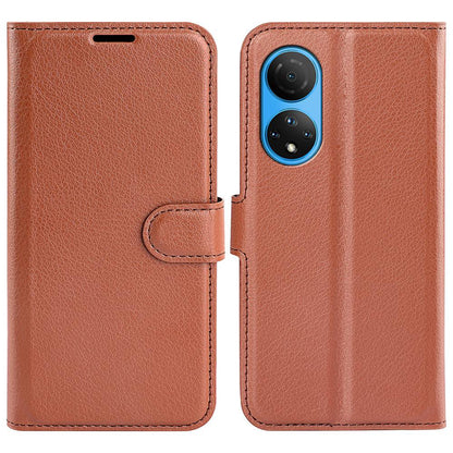 For Honor X7 Litchi Texture PU Leather Phone Full-protection Case Wallet Stand Function Shockproof Cover