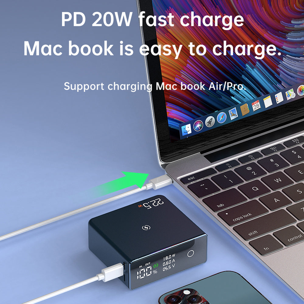 Q7 20000mAh Super Fast 22.5W PD 20W 15W Portable Charger Magnetic Wireless Power Bank CE Certificated Portable Phone Charger for Laptop PC and Cell Phone