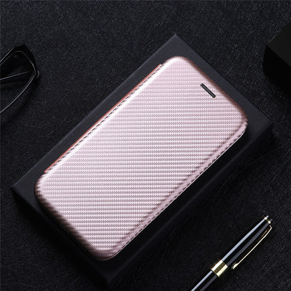 For Honor X7 Carbon Fiber Texture Folio Flip Anti-scratch PU Leather Case Magnetic Auto-absorbed Stand Phone Cover