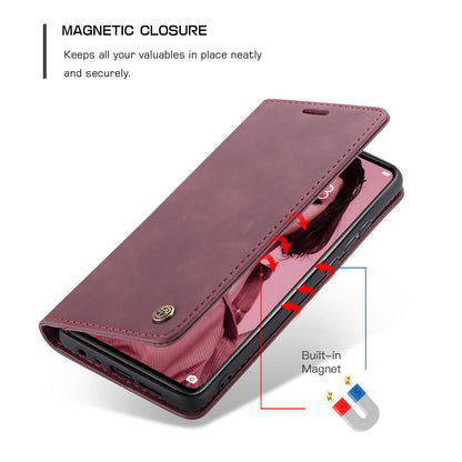 CASEME 013 Series for Huawei P30 Shockproof PU Leather Stand Cover Anti-scratch Wallet Phone Case