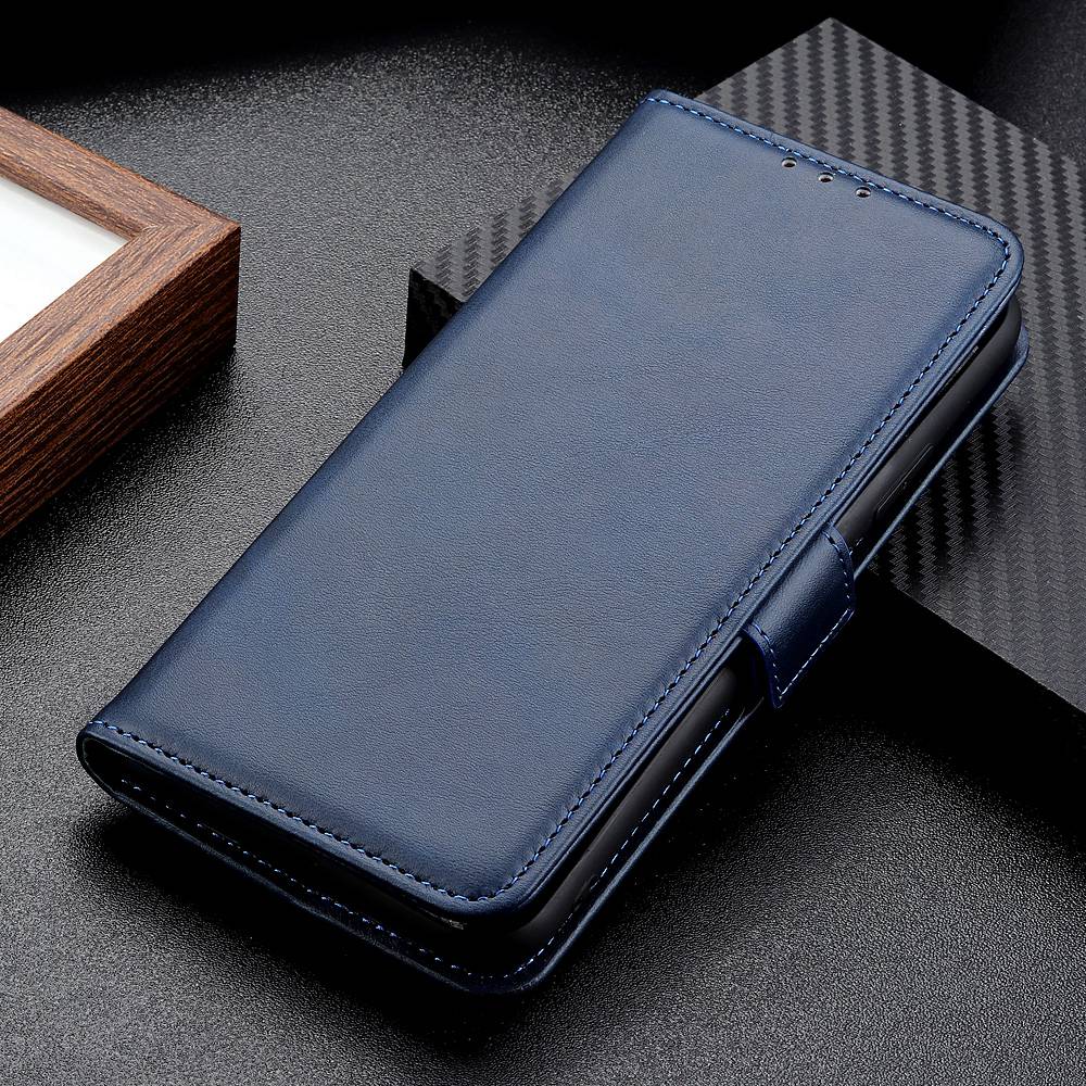 Textured PU Leather Phone Cover for Honor X7, Double Magnetic Clasp Foldable Stand Wallet Shell Protector