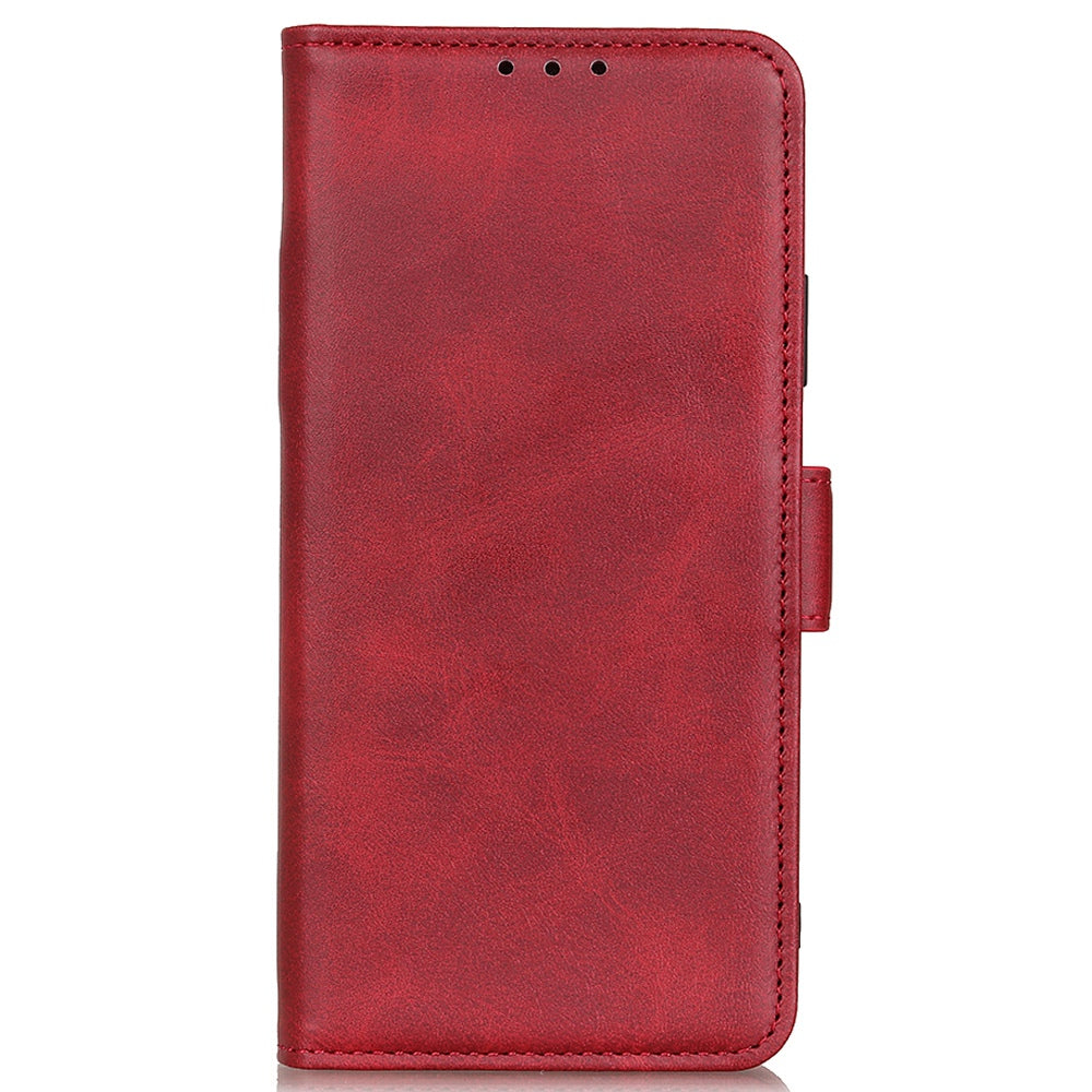 Textured PU Leather Phone Cover for Honor X7, Double Magnetic Clasp Foldable Stand Wallet Shell Protector