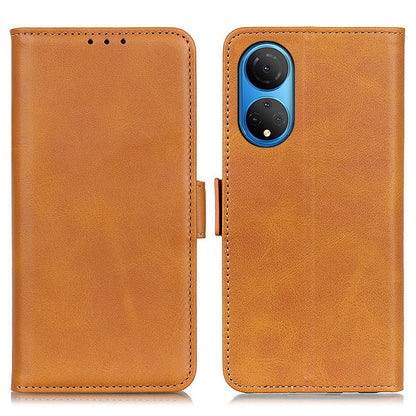 Textured PU Leather Phone Cover for Honor X7, Double Magnetic Clasp Foldable Stand Wallet Shell Protector