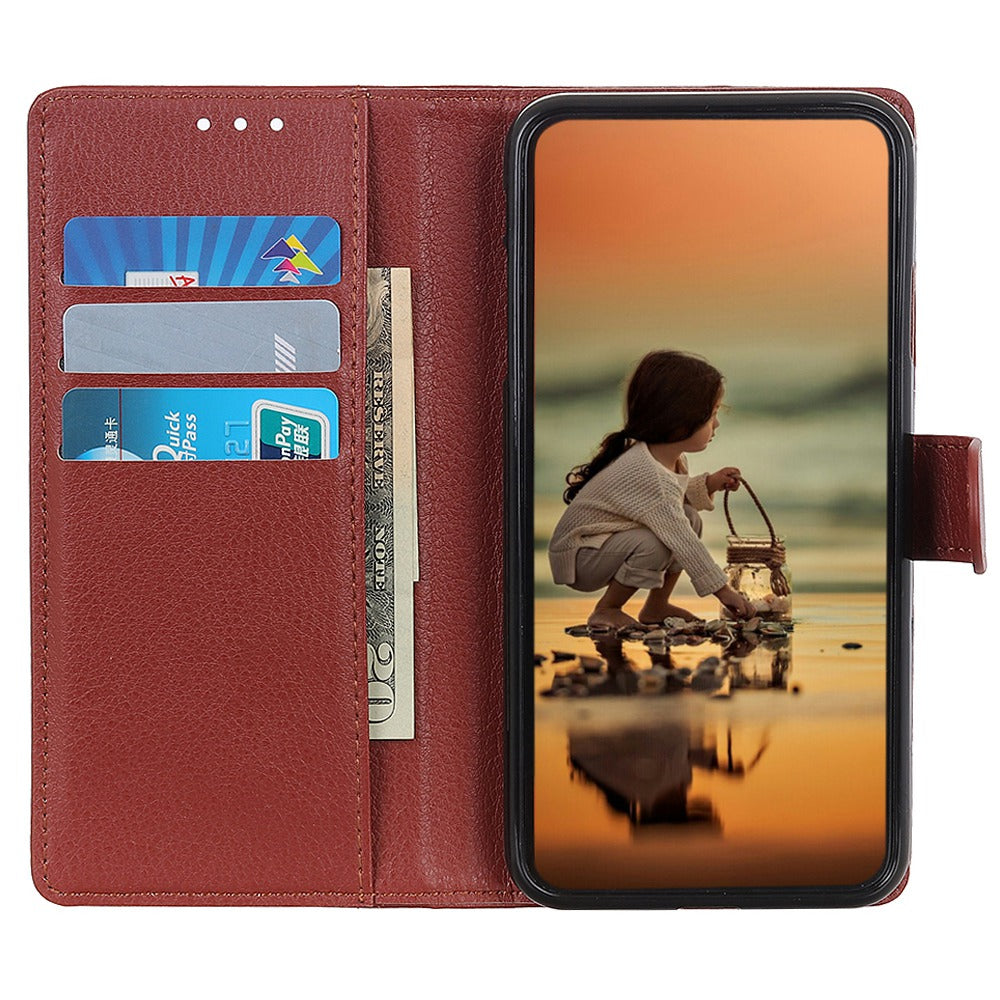 For Huawei nova Y70 4G/Y70 Plus 4G Litchi Texture Wallet Flip Cover PU Leather Stand Shockproof TPU Protective Case