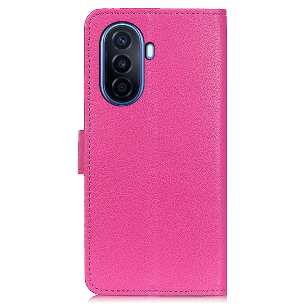 For Huawei nova Y70 4G/Y70 Plus 4G Litchi Texture Wallet Flip Cover PU Leather Stand Shockproof TPU Protective Case