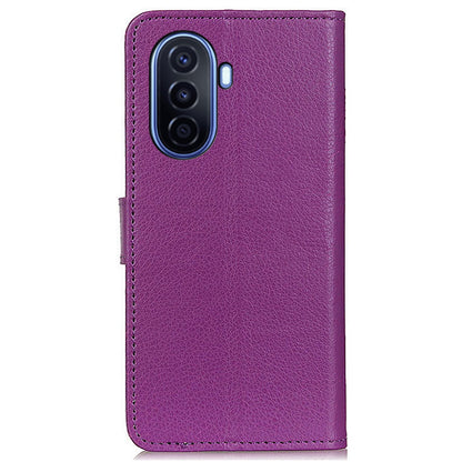 For Huawei nova Y70 4G/Y70 Plus 4G Litchi Texture Wallet Flip Cover PU Leather Stand Shockproof TPU Protective Case