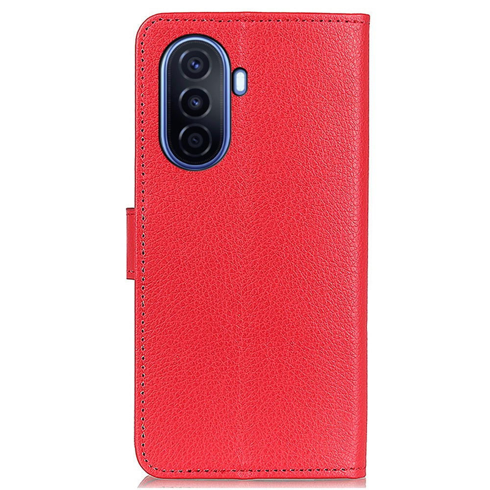 For Huawei nova Y70 4G/Y70 Plus 4G Litchi Texture Wallet Flip Cover PU Leather Stand Shockproof TPU Protective Case