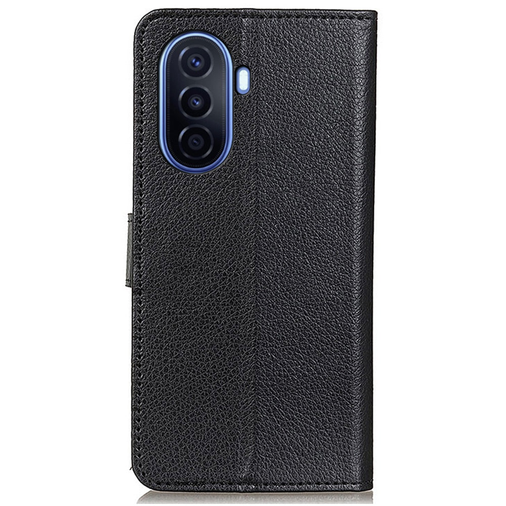 For Huawei nova Y70 4G/Y70 Plus 4G Litchi Texture Wallet Flip Cover PU Leather Stand Shockproof TPU Protective Case