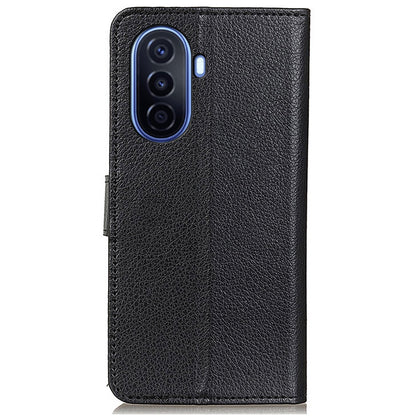 For Huawei nova Y70 4G/Y70 Plus 4G Litchi Texture Wallet Flip Cover PU Leather Stand Shockproof TPU Protective Case