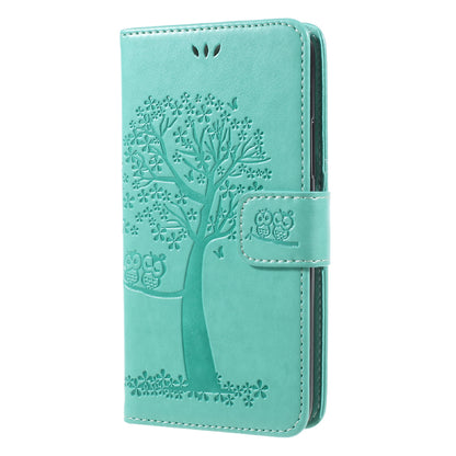 Imprint Tree Owl Magnetic Wallet PU Leather Stand Case for Motorola Moto G5S