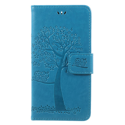 Imprint Tree Owl Magnetic Wallet PU Leather Stand Case for Motorola Moto G5S