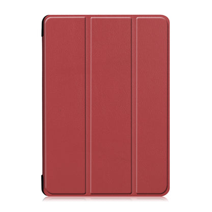 Tri-fold Stand Leather Case Narrow Bezel Design Dual-Angle Supporting Tablet Cover for Lenovo Tab M10 TB-X605F/TB-X505F