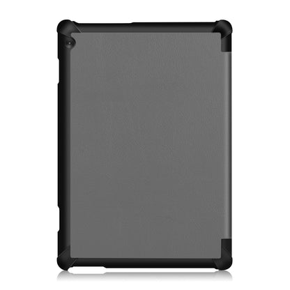 Tri-fold Stand Leather Case Narrow Bezel Design Dual-Angle Supporting Tablet Cover for Lenovo Tab M10 TB-X605F/TB-X505F