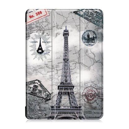 Dustproof Pattern Printing Tri-fold Stand Leather Protection Case for Lenovo Tab M10 TB-X605F TB-X505F