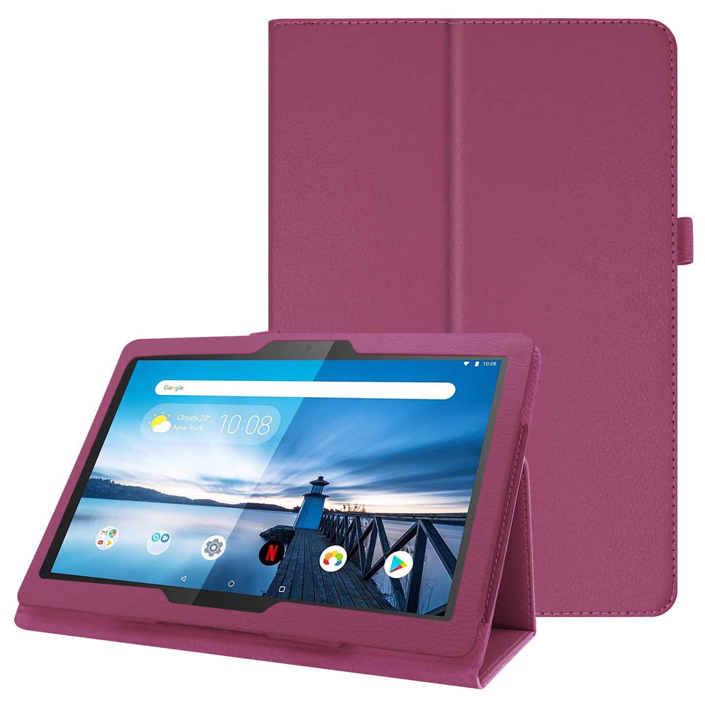 For Lenovo Tab P10 10.1-inch Litchi Texture Leather Stand Protection Case