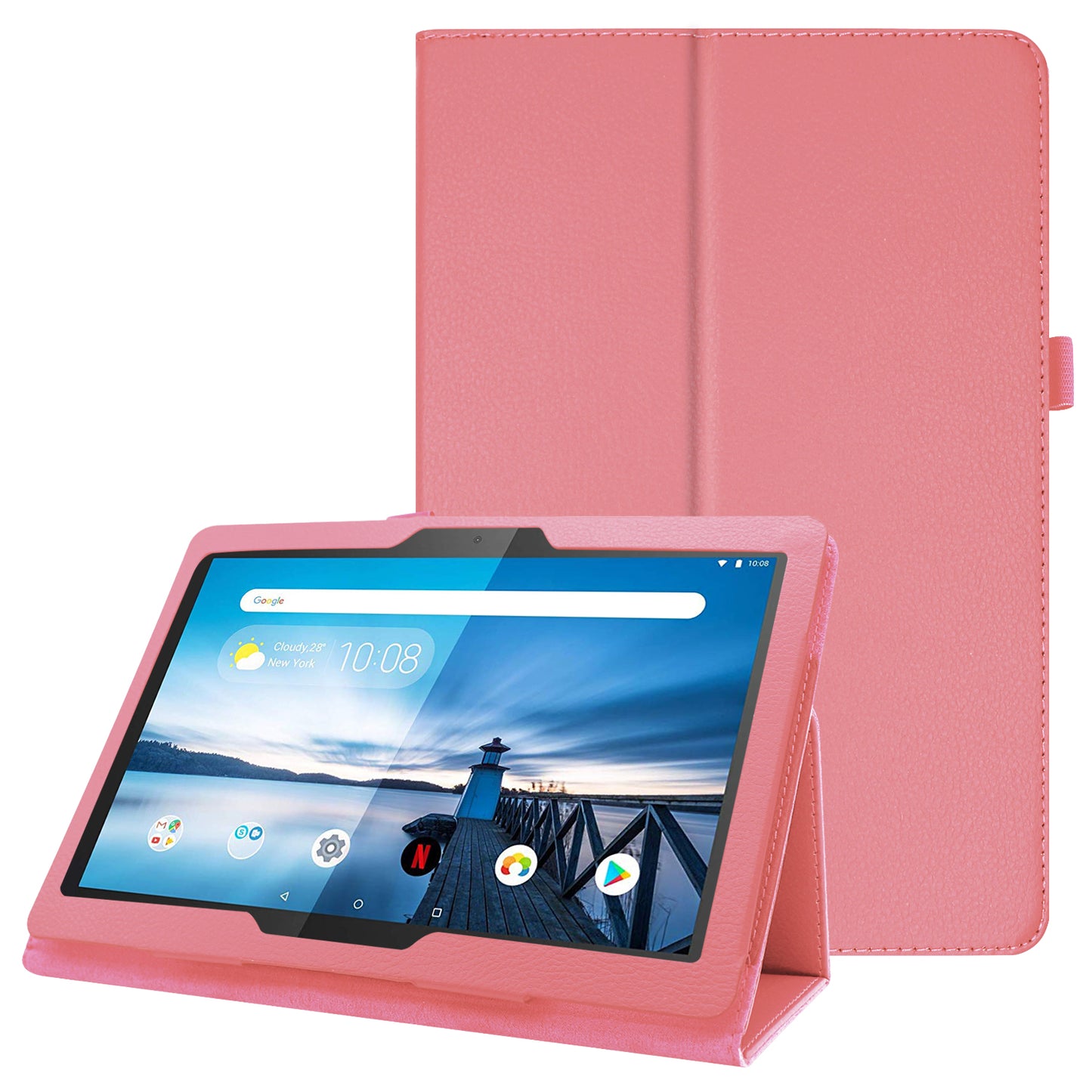 For Lenovo Tab P10 10.1-inch Litchi Texture Leather Stand Protection Case