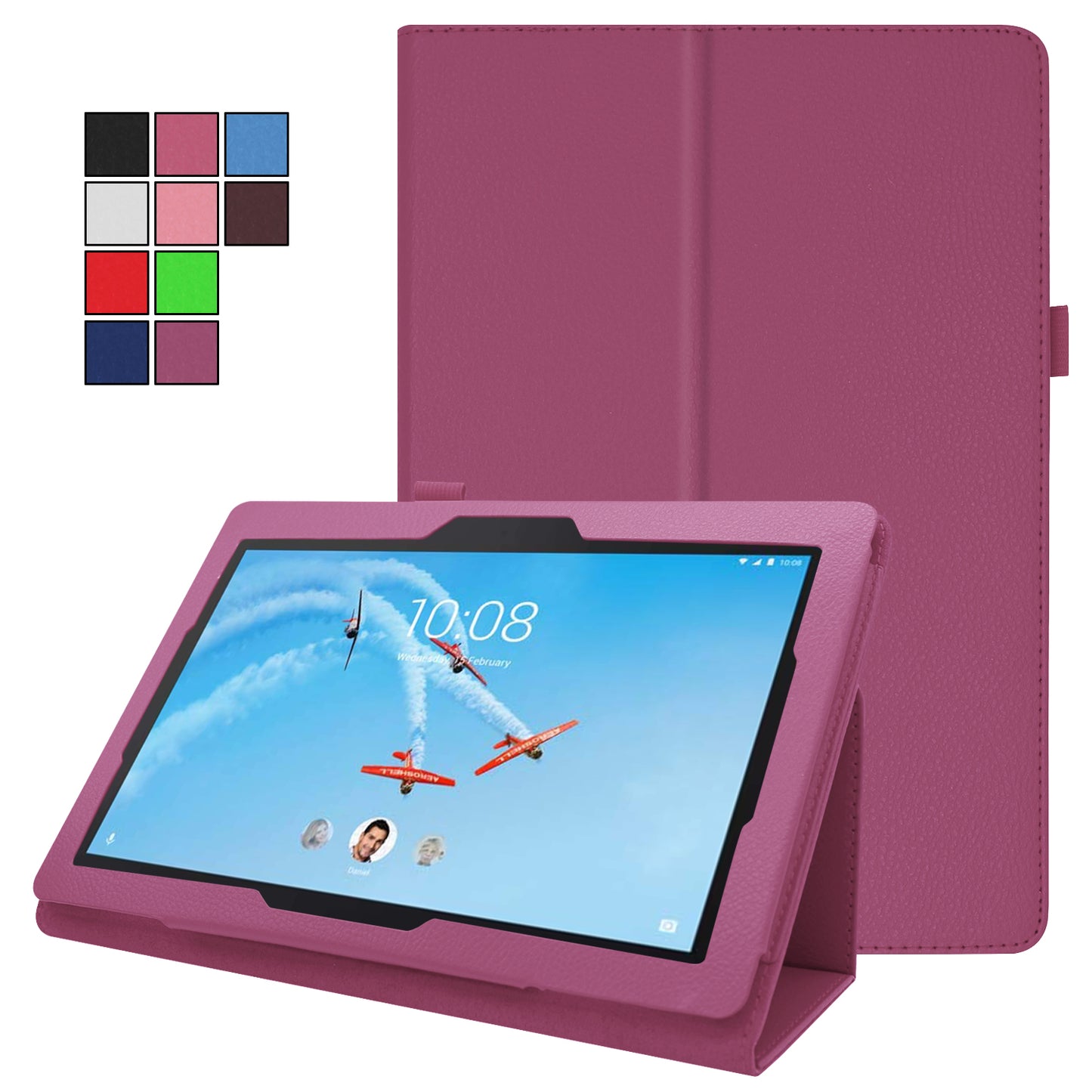 For Lenovo Tab E10 10.1 inch Litchi Texture Leather Stand Protective Case