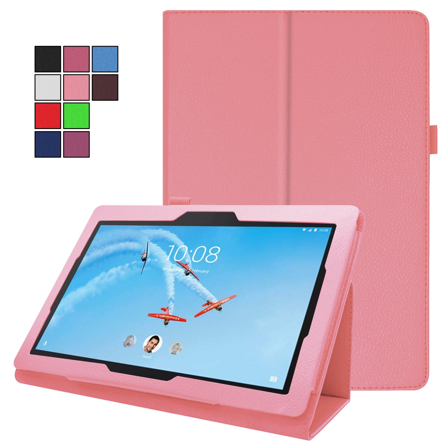 For Lenovo Tab E10 10.1 inch Litchi Texture Leather Stand Protective Case