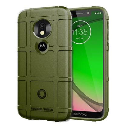 Rugged Square Grid Texture Soft TPU Anti-shock Case for Motorola Moto G7 Play (EU Version)