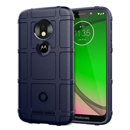 Rugged Square Grid Texture Soft TPU Anti-shock Case for Motorola Moto G7 Play (EU Version)