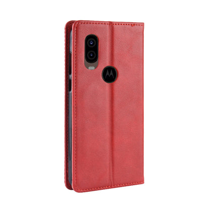 Vintage Style PU Leather Wallet Phone Cover for Motorola One Vision / P50