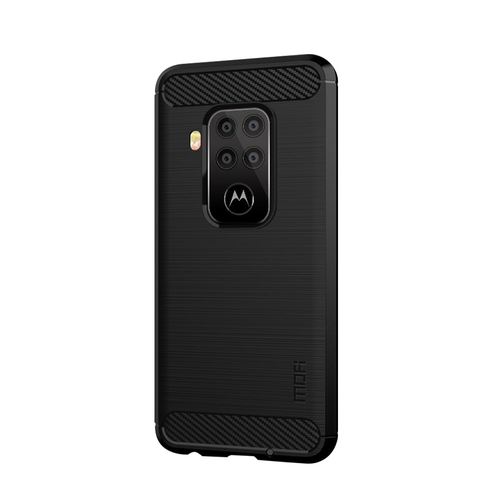 MOFI Carbon Fiber Texture Brushed TPU Phone Casing for Motorola One Zoom