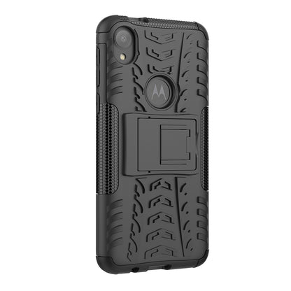 Stylish PC + TPU Cell Shell with Kickstand for Motorola Moto E6