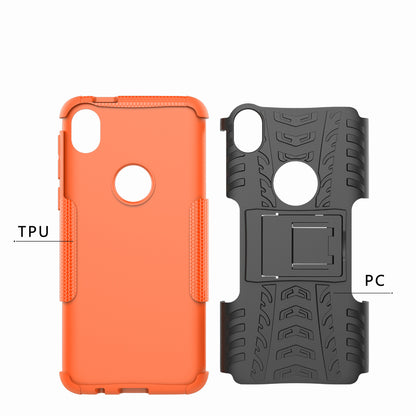 Stylish PC + TPU Cell Shell with Kickstand for Motorola Moto E6