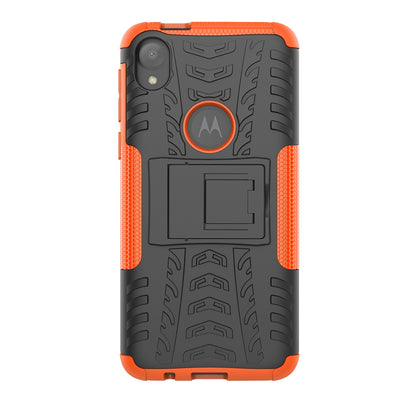 Stylish PC + TPU Cell Shell with Kickstand for Motorola Moto E6