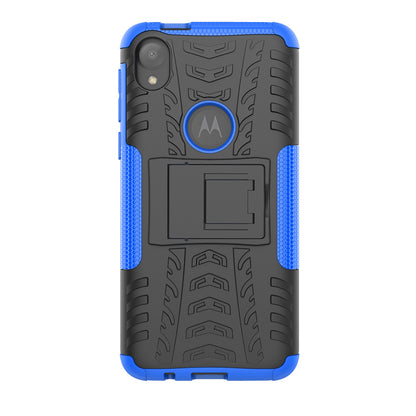 Stylish PC + TPU Cell Shell with Kickstand for Motorola Moto E6