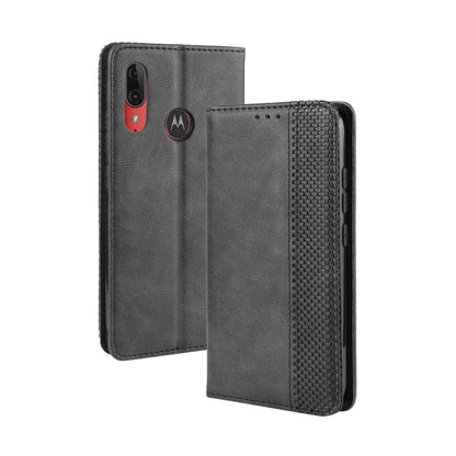 Retro Style Flip Leather Wallet Stand Protective Case for Motorola Moto E6 Plus/E6s (2019)/E6s