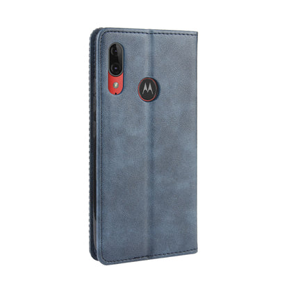 Retro Style Flip Leather Wallet Stand Protective Case for Motorola Moto E6 Plus/E6s (2019)/E6s