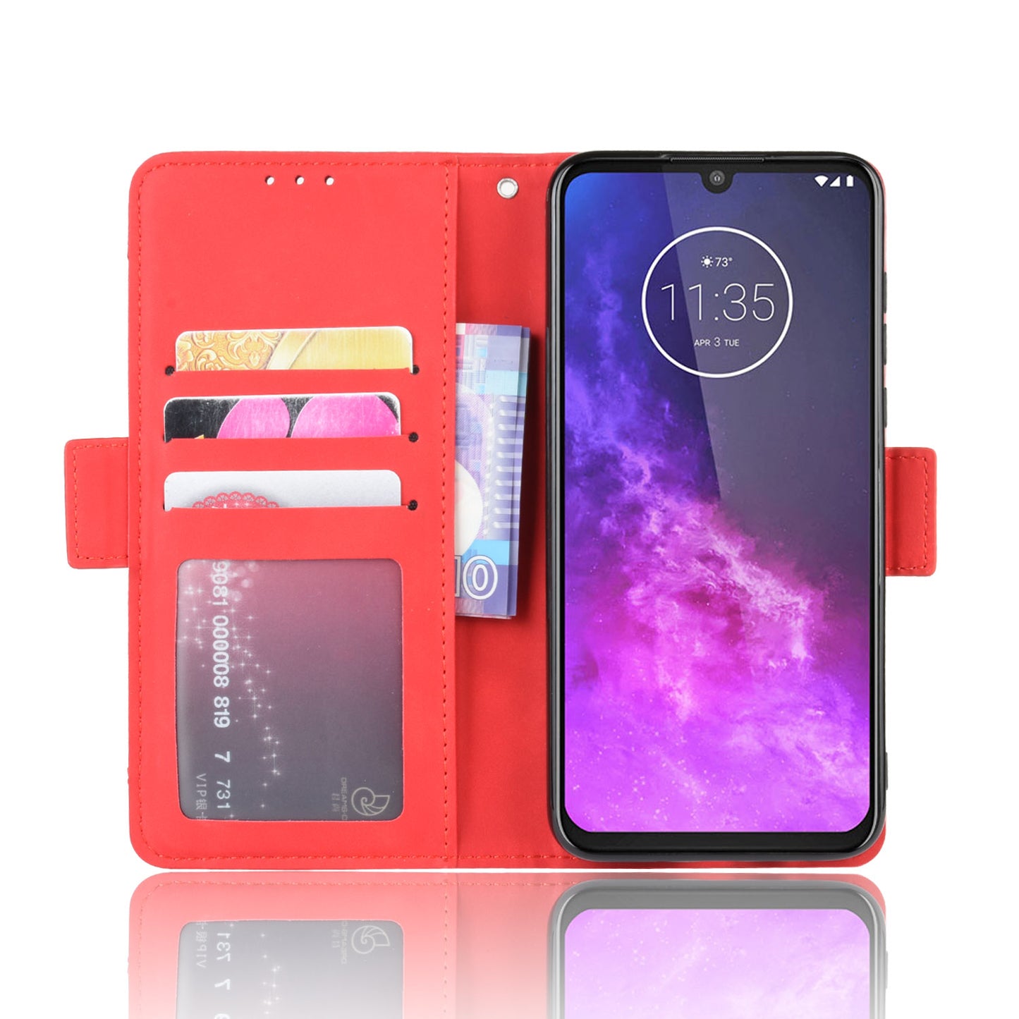 Wallet Leather Stand Case for Motorola One Zoom