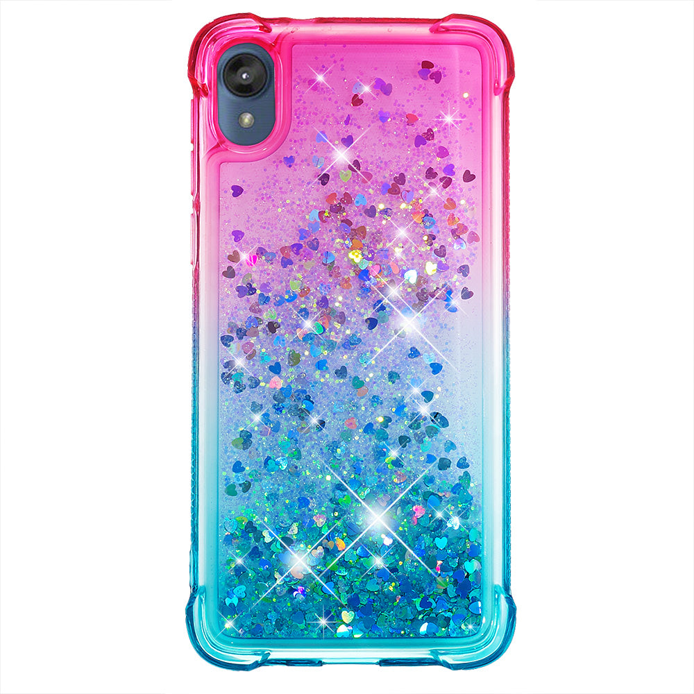 Gradient Glitter Quicksand TPU Phone Casing for Motorola Moto E6